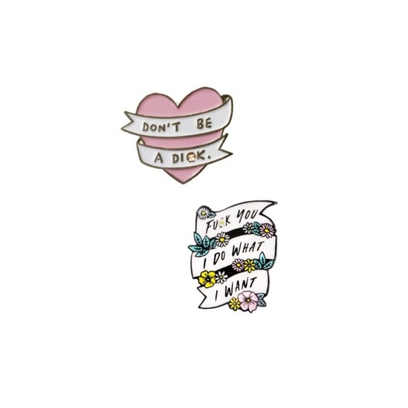 Jewelry - 🎀3/$23🎀 Do what I want | Don't be a D | Pins